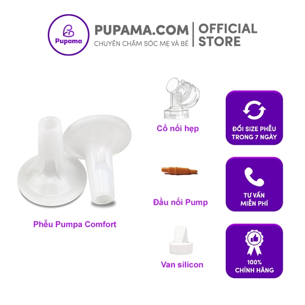 Bộ phụ kiện phễu hút sữa Pumpa dành cho máy Unimom