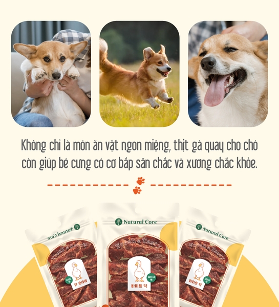 Thịt quay cho chó - Bánh thưởng cho chó Natural Core
