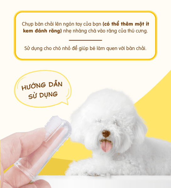 Bàn chải đánh răng cho chó Budle'Budle - Mỹ phẩm cho chó Budle'Budle