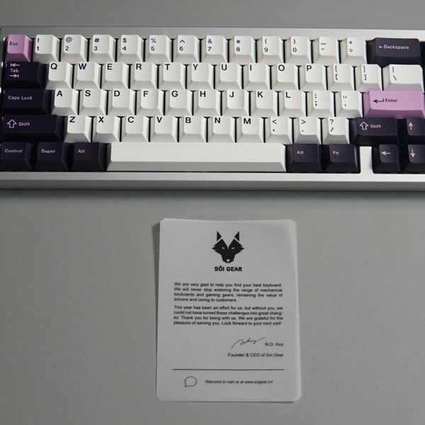 KBDfans Margo Silver- GMK Amethyst