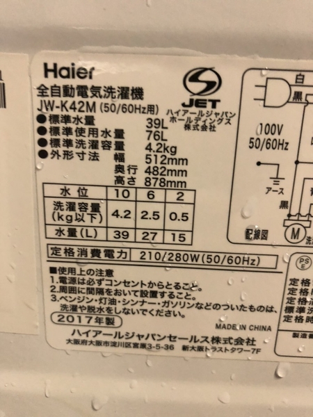 Máy giặt HAIER 2017 4.2KG