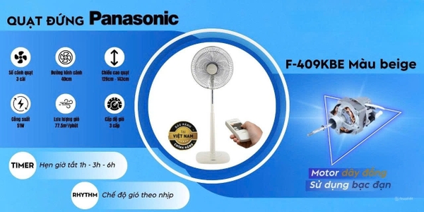 Quạt đứng Panasonic F-409KB | Điện Máy T