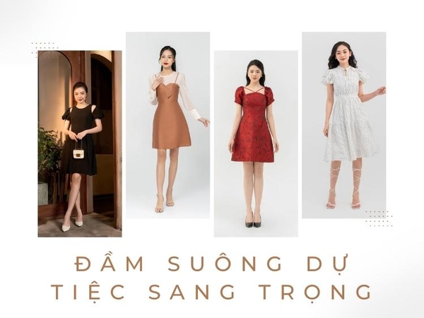 Quyến rũ  sang trọng với đầm suông công sở xẻ tà