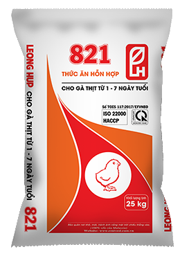 821B Thức ăn HH cho Gà con dạng mảnh  1 - 21 ngày 22%