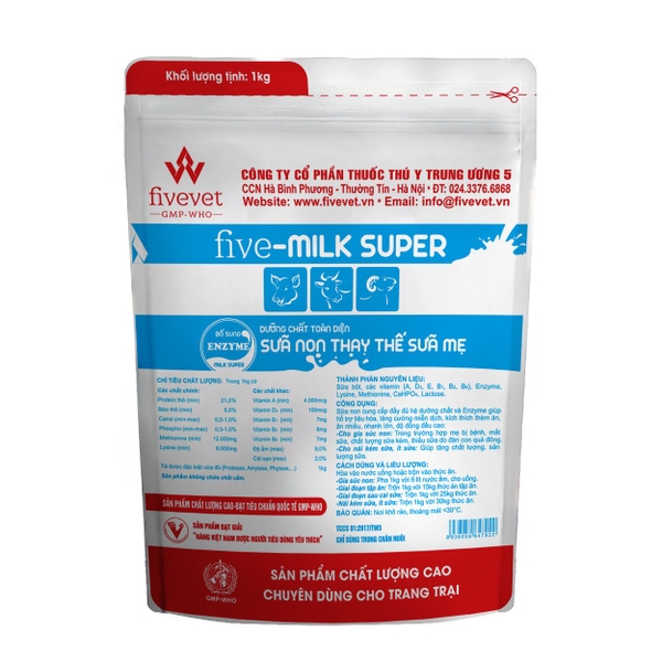 Five Milk Super Dưỡng chất toàn diện sữa non thay thế sữa mẹ
