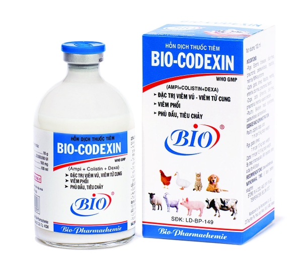 BIO CODEXIN 20ML Hỗn dịch thuốc tiêm đặc trị viêm vú, viêm tử cung, viêm phổi