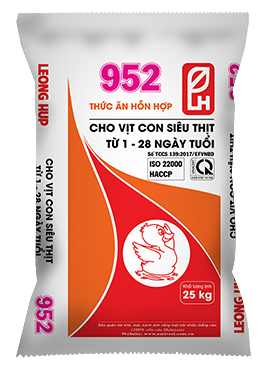 952 Thức ăn HH cho Vịt con siêu thịt từ 1 - 28 ngày 20%