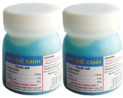 MỠ GHẺ XANH 30g trị các bệnh ngoài da xà mâu, ghẻ,rận, rệp...