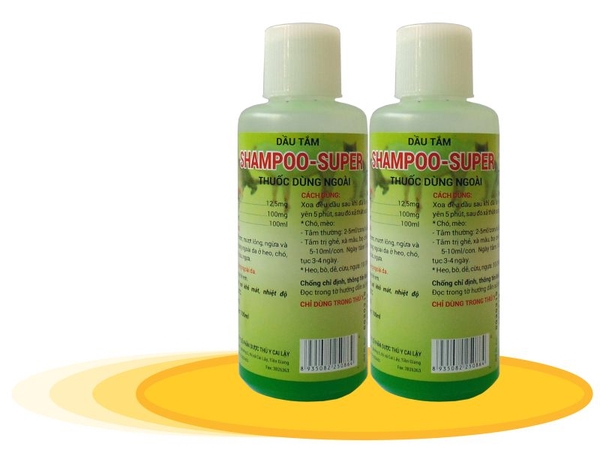 SHAMPOO SUPER 100ML Dầu tắm ngừa và trị kí sinh trùng ngoài da