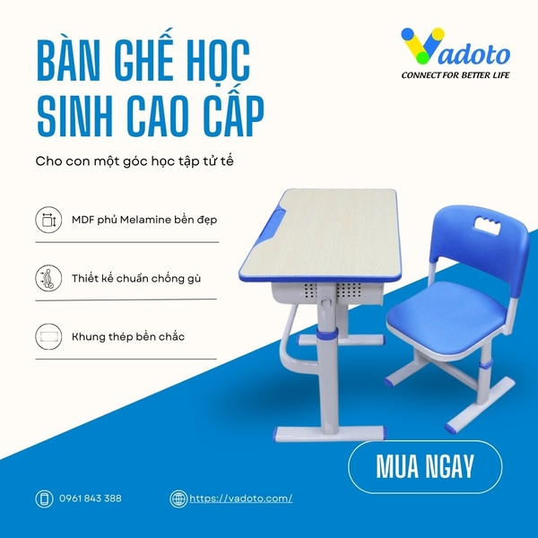 Vadoto chuyên cung cấp Bàn ghế học sinh chất lượng cao