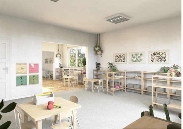 Thiết kế trường mầm non theo phong cách montessori