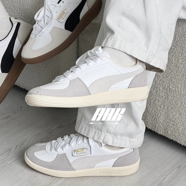 PUMA PALERMO LTH - WHITE COOL/ LGT GREY (396464 02)
