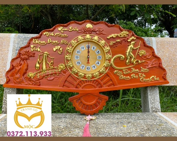 Tranh quạt đồng hồ cha mẹ