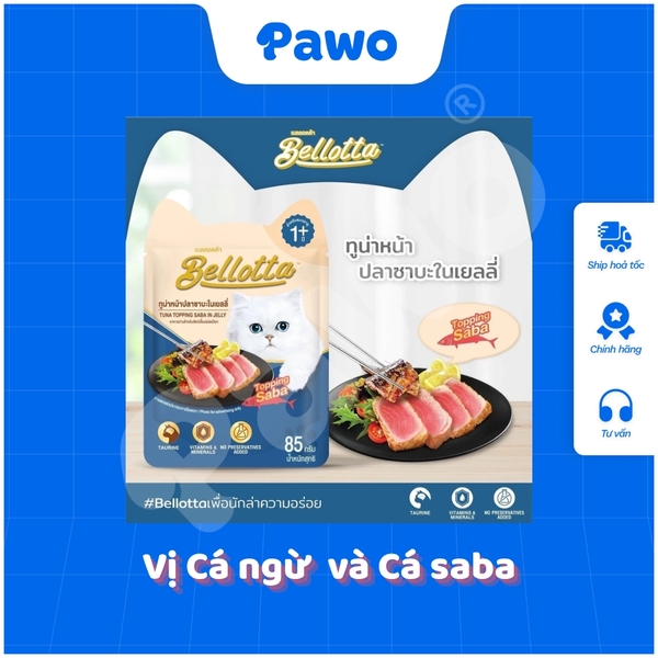 Pate Bellota cho mèo trưởng thành gói 85g | PAWO