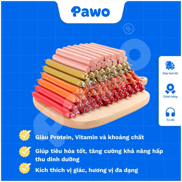 Xúc Xích Chó Mèo - Cung Cấp Dinh Dưỡng Cho Thú Cưng 15gram PAWO