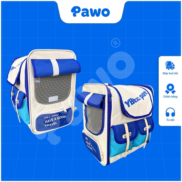 Balo 2 túi khoá cho chó mèo PAWO
