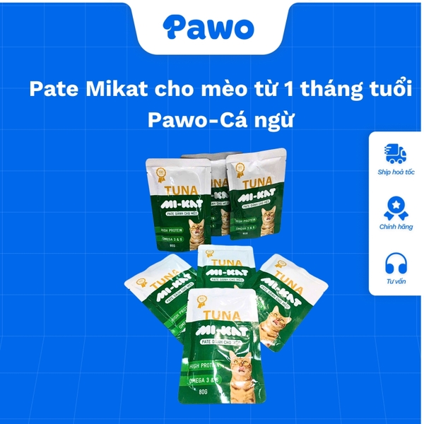 Pate Mikat cho mèo từ 1 tháng tuổi PAWO