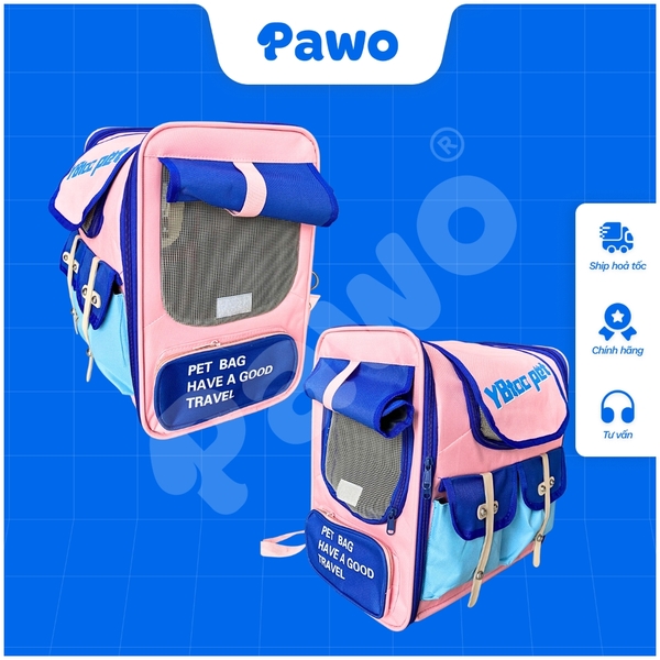 Balo 2 túi khoá cho chó mèo PAWO