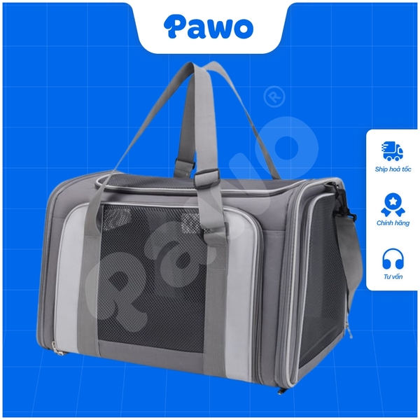 Túi Lưới Xám Size Lớn 10kg Cho Chó Mèo PAWO