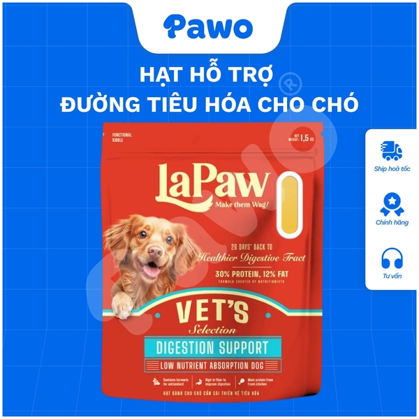 LaPaw Hạt dinh dưỡng chuyên biệt dành cho chó con và chó trưởng thành túi 1,5KG PAWO