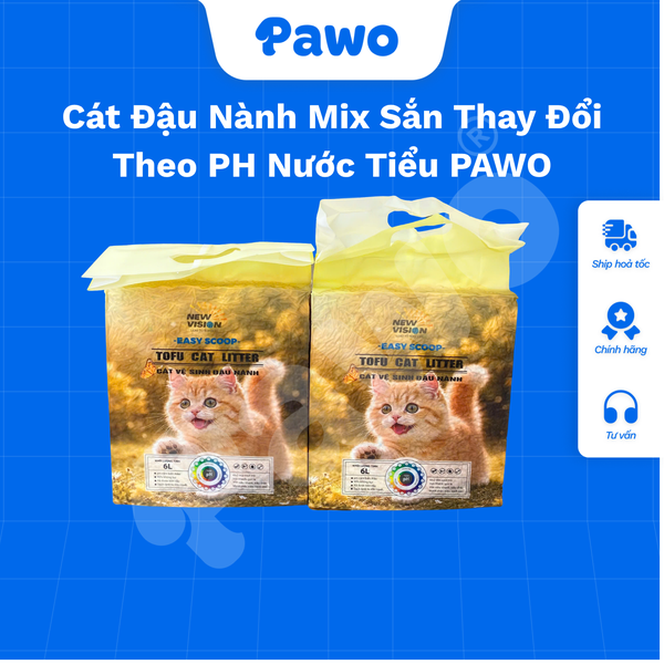 Cát Đậu Nành Mix Sắn Thay Đổi Theo PH Nước Tiểu PAWO