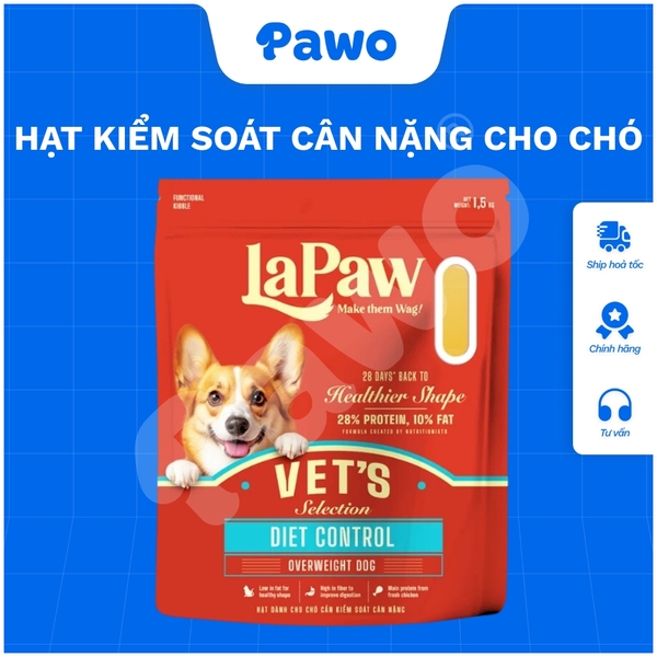 LaPaw Hạt dinh dưỡng chuyên biệt dành cho chó con và chó trưởng thành túi 1,5KG PAWO