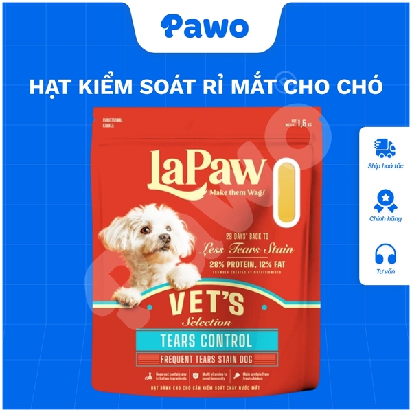 LaPaw Hạt dinh dưỡng chuyên biệt dành cho chó con và chó trưởng thành túi 1,5KG PAWO