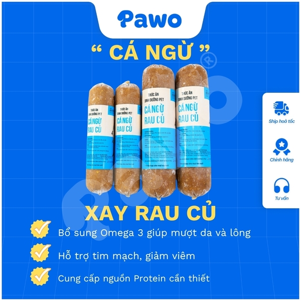 Thức Ăn Chó Mèo - Thịt Xay Rau Củ 400g - RAW FOOD - HG PetFood - PAWO