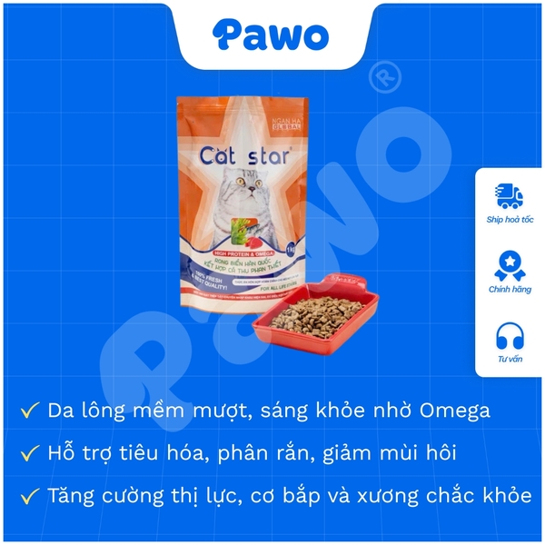 Hạt Mèo CAT STAR 1KG - Cho Mọi Lứa Tuổi PAWO
