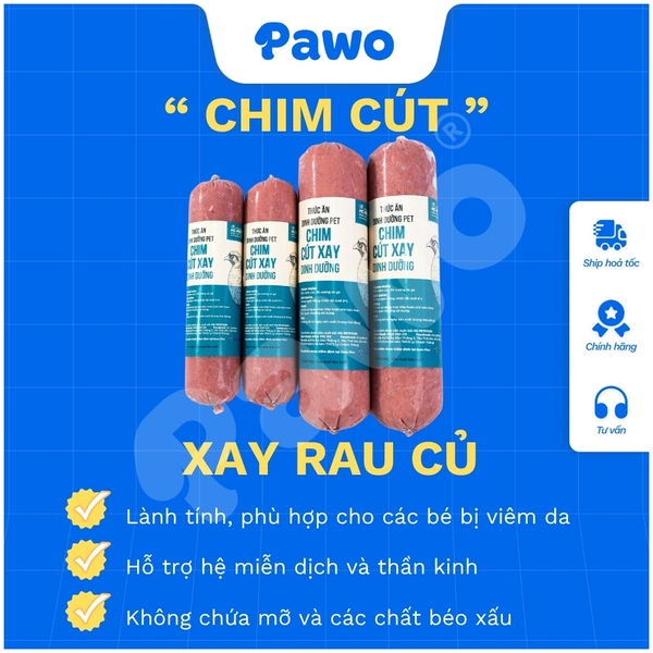 Thức Ăn Chó Mèo - Thịt Xay Rau Củ 800g - RAW FOOD - HG PetFood - PAWO