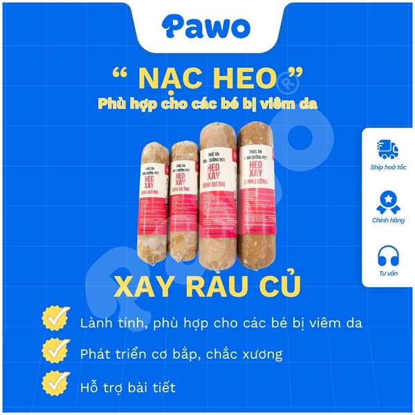 Thức Ăn Chó Mèo - Thịt Xay Rau Củ 400g - RAW FOOD - HG PetFood - PAWO