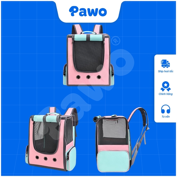 Balo Lưới Có Màn Che Lớn Cho Chó Mèo PAWO