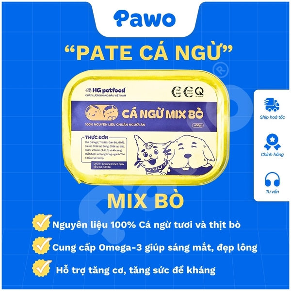 Thức Ăn Chó Mèo - Pate Tươi Xay Rau Củ - HG PetFood - PAWO