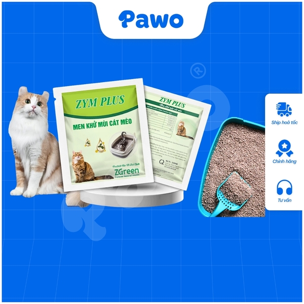 Men khử mùi cát mèo ZYM PLUS ZGreen 100g PAWO