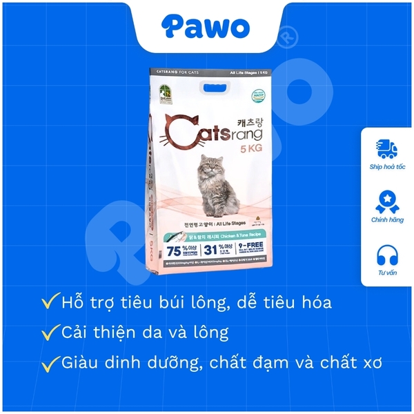 Thức Ăn Hạt Cho Mèo Mọi Lứa Cat Tuổi Catsrang  PAWO