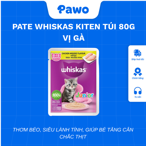Pate Whiskas Kitten Mèo Con 80g