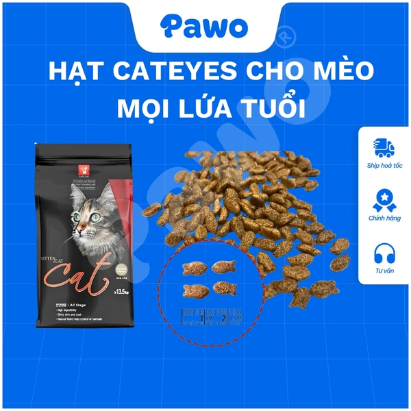 Thức ăn hạt CATSEYE 1.5kg cho mèo mọi lứa tuổi PAWO
