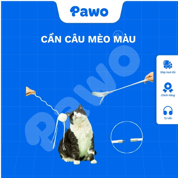 Đồ chơi cần câu mèo lông vũ - PAWO