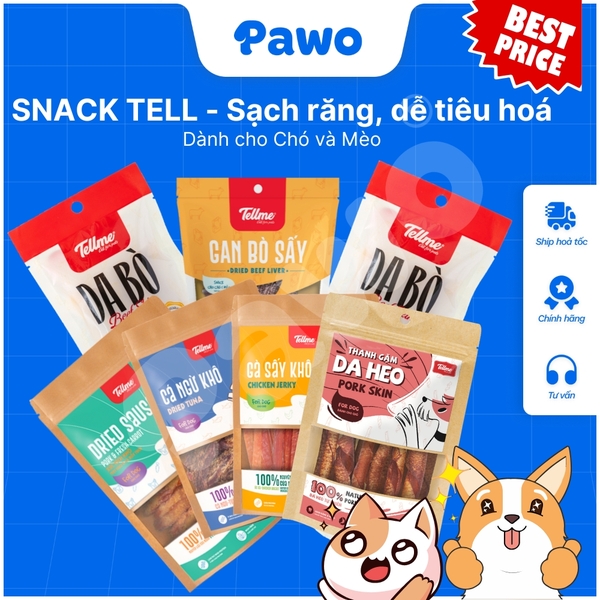 SNACK TELLME- Sạch răng, dễ tiêu hoá Dành cho Chó | PAWO