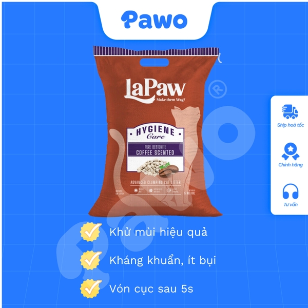 Cát vệ sinh cho mèo LaPaw đất sét tự nhiên 15L PAWO