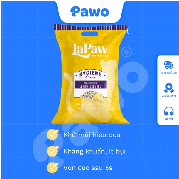 Cát vệ sinh cho mèo LaPaw đất sét tự nhiên 15L PAWO