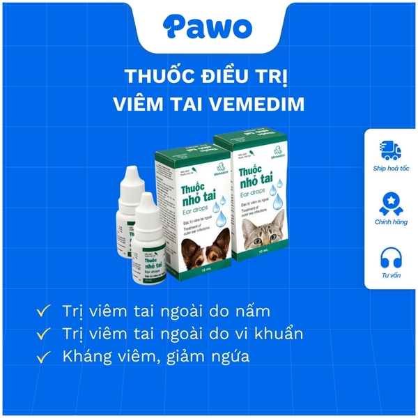Thuốc điều trị viêm tai Vemedim - PAWO