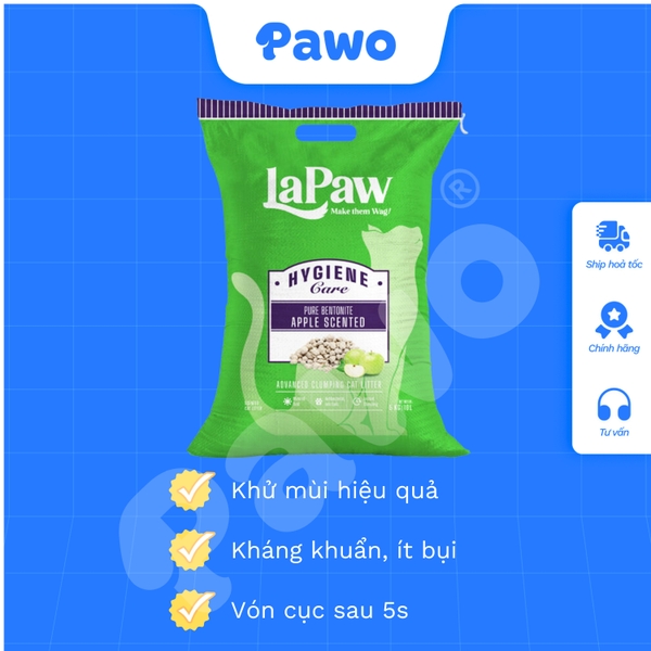 Cát vệ sinh cho mèo LAPAW đất sét tự nhiên 8L