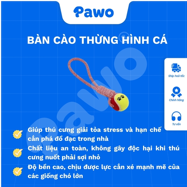 Bóng dây thừng đồ chơi cho chó - PAWO