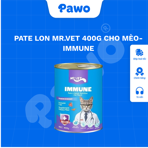 Pate Mr.Vet Lon 400g Cho Mèo PAWO