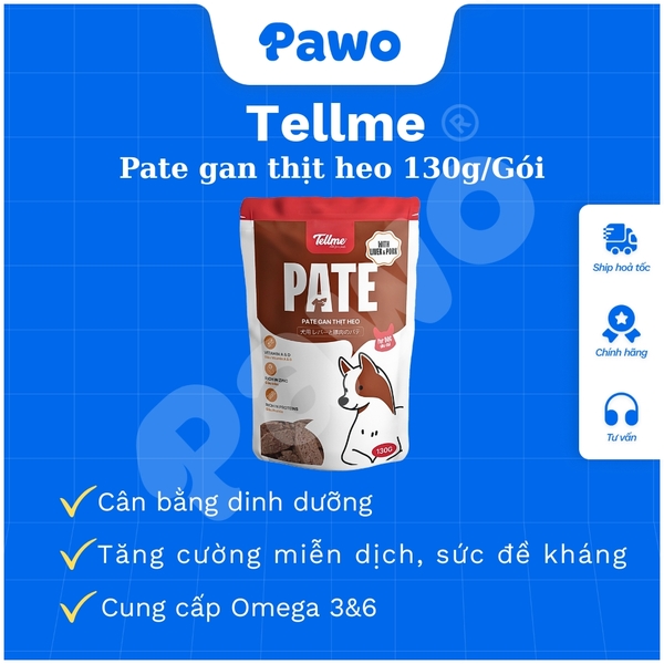 Pate và Xốt Tell me cho chó nhiều vị 85g và 130g PAWO