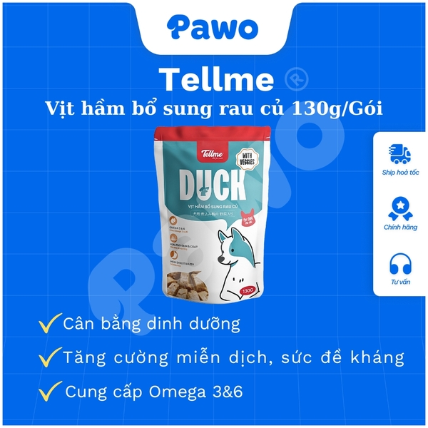 Pate và Xốt Tell me cho chó nhiều vị 85g và 130g PAWO