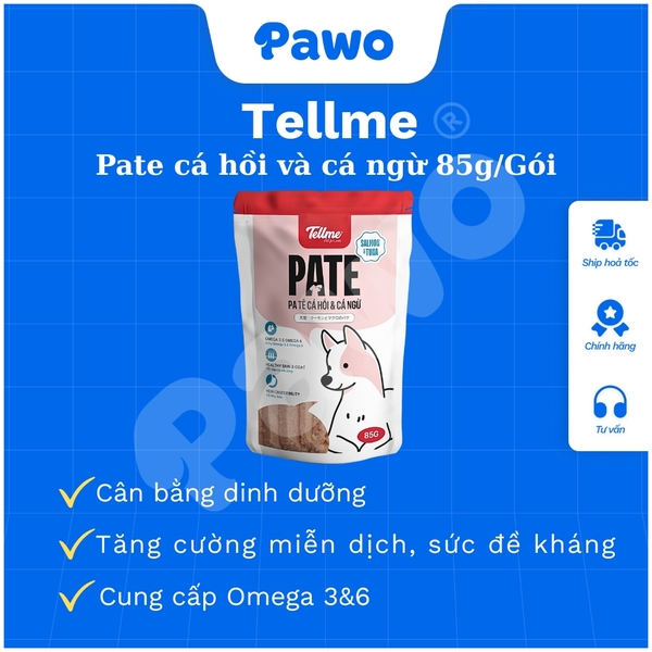Pate và Xốt Tell me cho chó nhiều vị 85g và 130g PAWO