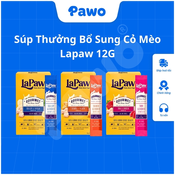 Súp thưởng bổ sung cỏ mèo Lapaw