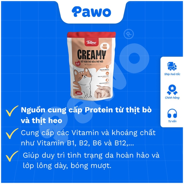 Pate và Xốt Tell me cho mèo